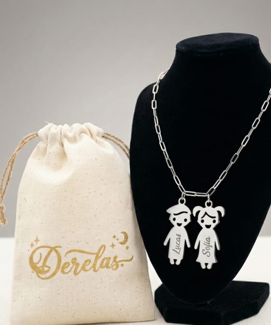 Collar con Colgantes Niño Niña Personalizado